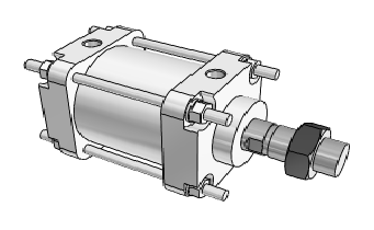 單作用氣缸的工作原理，適用于低沖擊和低沖程應(yīng)用