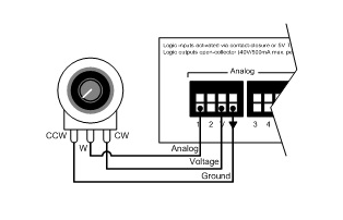 如何將電位器連接到電壓控制，通用電位器箱的接線連接？